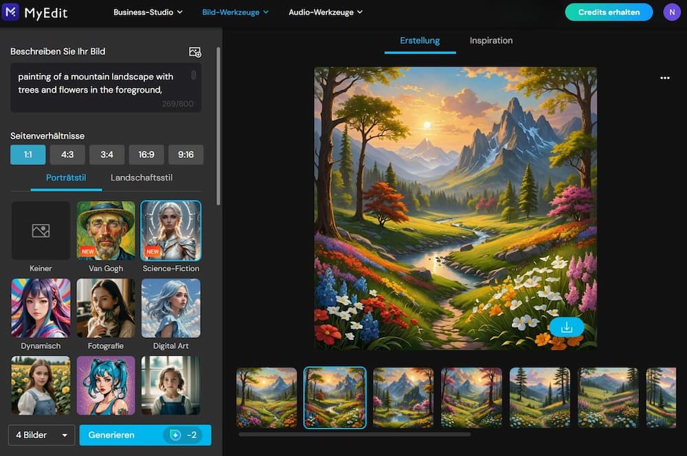MyEdit - Neue ähnliche Bilder generieren